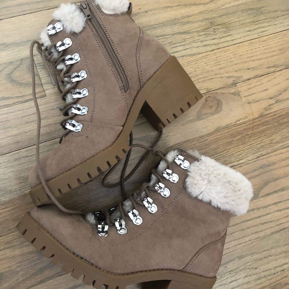 Brand new never worn before fur booties